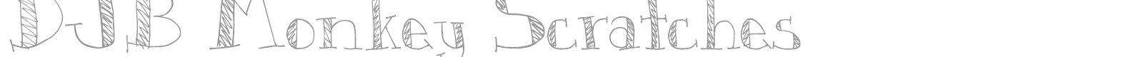 DJB Monkey Scratches font preview
